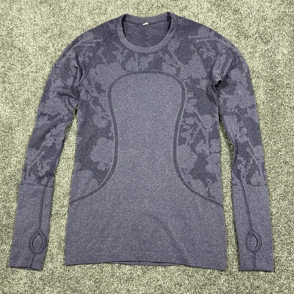 Lululemon Swiftly Tech Long Sleeve Shirt Women's Size 6 Floral Running Yoga S